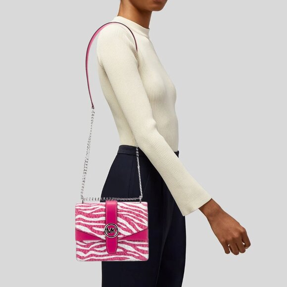 NEW! Michael Kors Zebra Print Crossbody Bag - Picture 2 of 8